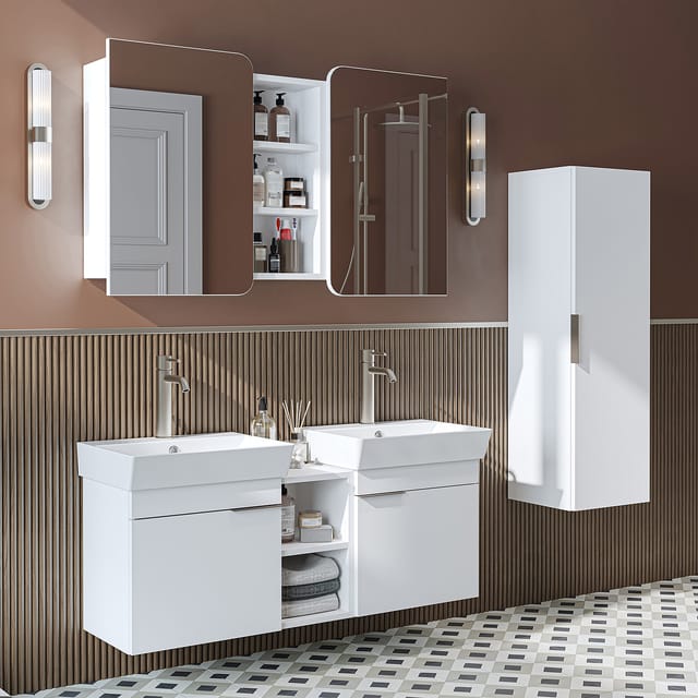 Roomart Lycia-120 Bad-set 4-tlg 121 Cm Breit, Weiß