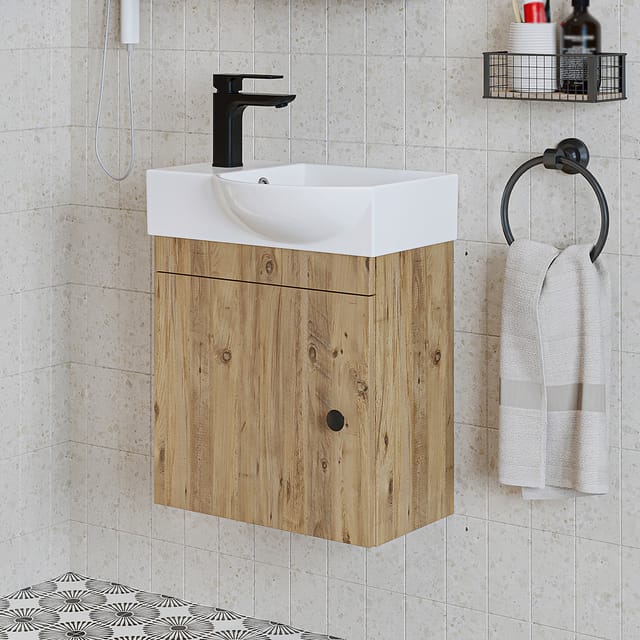 Roomart Punto Badmöbel-set 2-tlg 46.5 Cm Breit, Eiche