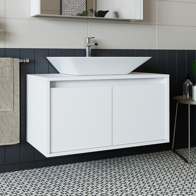 Roomart Atlantic-85 Bad-set 2-tlg 85 Cm Breit, Weiß