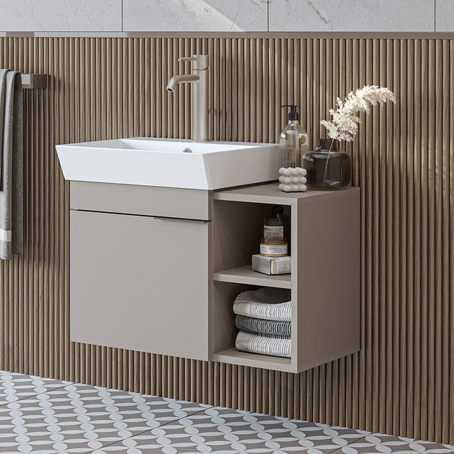 Roomart Lycia-72 Badmöbel-set 2-tlg 72 Cm Breit, Beige
