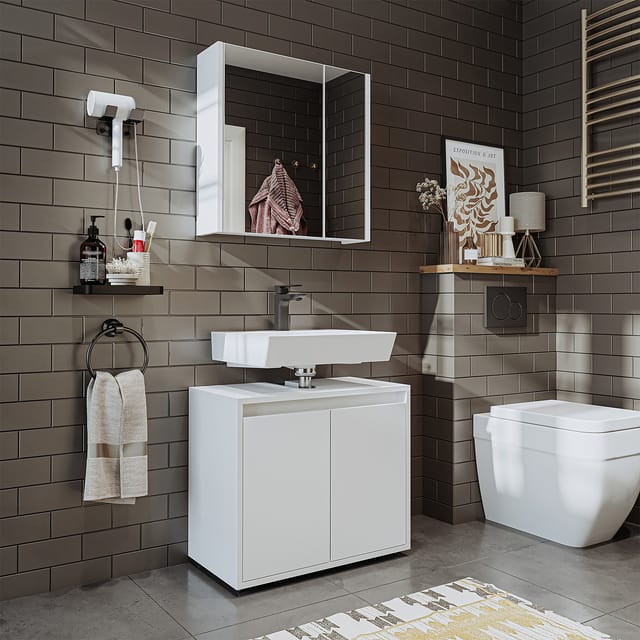 Roomart Melona-s2-65 Bad-set 2-tlg 65 Cm Breit, Weiß