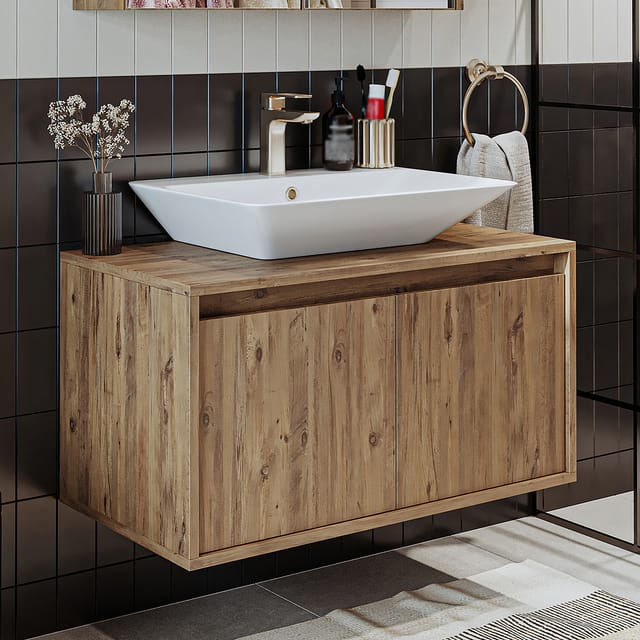 Roomart Atlantic-85 Bad-set 2-tlg 85 Cm Breit, Eiche