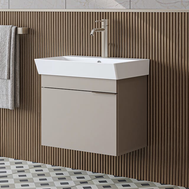 Roomart Lycia-60 Badmöbel-set 2-tlg 59 Cm Breit, Beige
