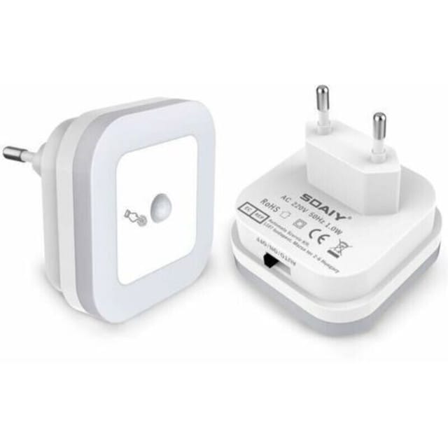 Dimmbares Led-nachtlicht Mit Bewegungssensor, 2er-pack Nachtlichtfassungen, Stufenlos Einstellbare Helligkeit, 3 Modi (auto/ein/aus), Orientierungslicht Für Kinderzimmer, Flur, Treppenhaus