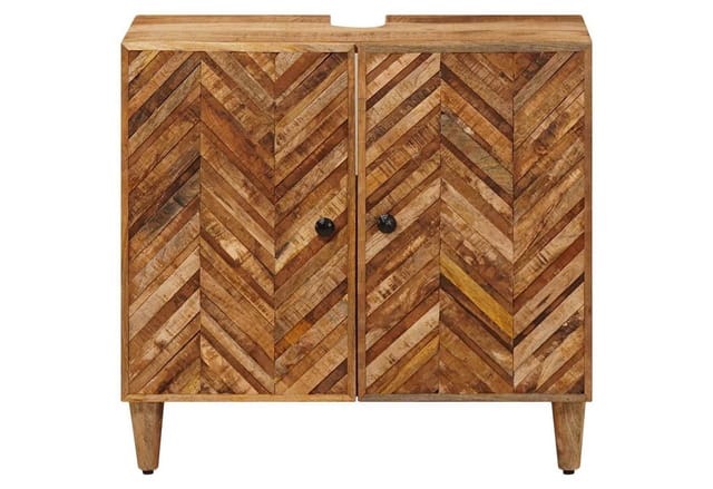 Waschbeckenunterschrank Braun 62 X 33 X 58 Cm Massivholz Mango Vidaxl