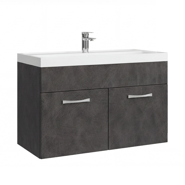 Badplaats Badezimmermöbel Set Paso 01 80 X 40 Cm – Dunkelgrau –