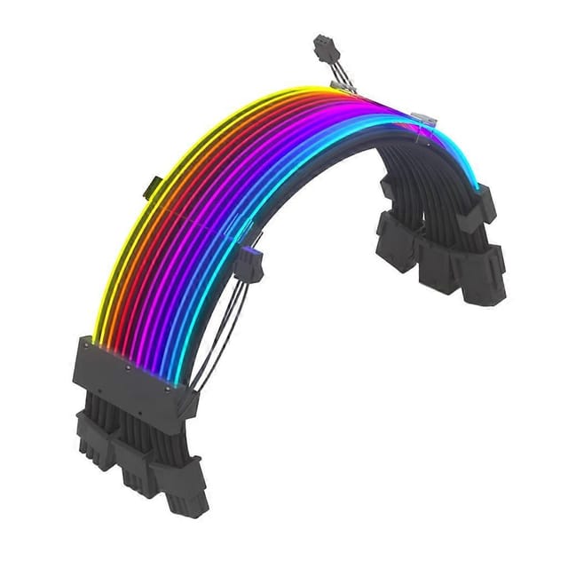 3x8-pin Ummanteltes Kabel, 8-pin Rgb-kabel, Robustes Adressierbares Kabel Für Pc-gehäuse