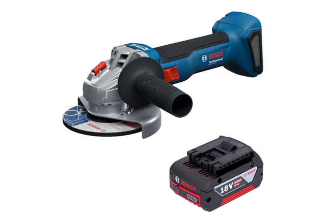 Bosch Gws 18v-8 Professional Akku Winkelschleifer 18 V 125 Mm Brushless + 1x Akku 4,0 Ah - Ohne Ladegerät