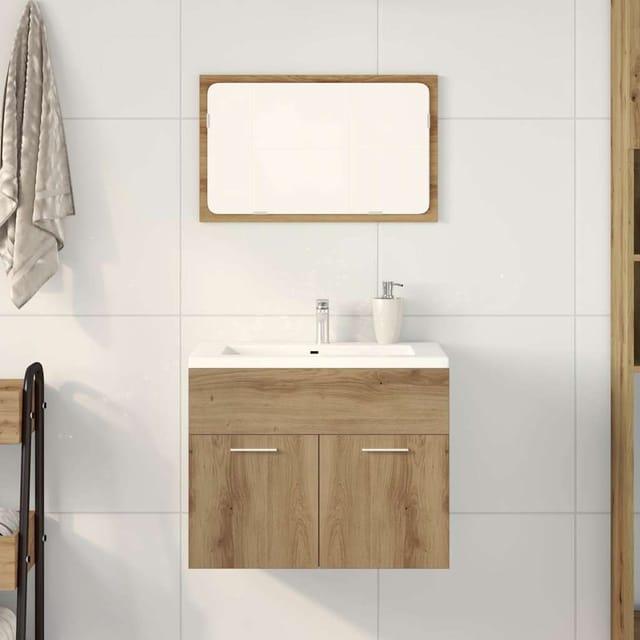2-tlg. Badmöbel-set Artisan-eiche Holzwerkstoff