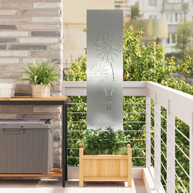 Garten Sichtschutz-leinwand Silber 32 X 140 Cm Verzinkter Stahl