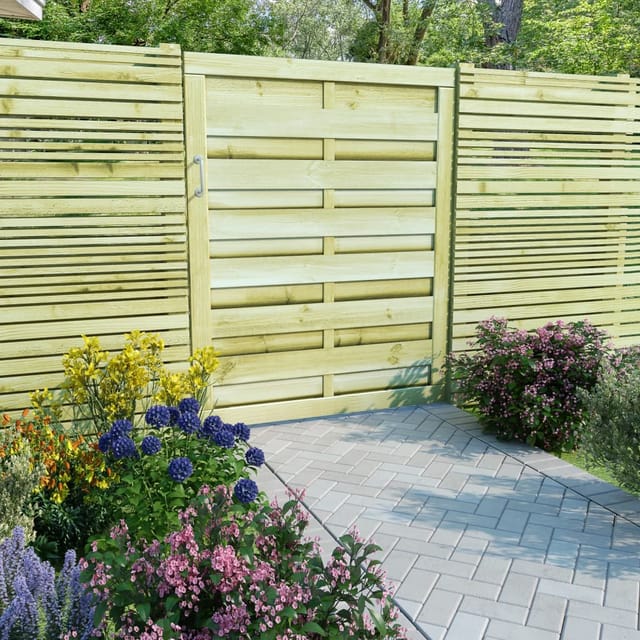 Gartentor Kiefernholz Imprägniert 100x125 Cm Grün