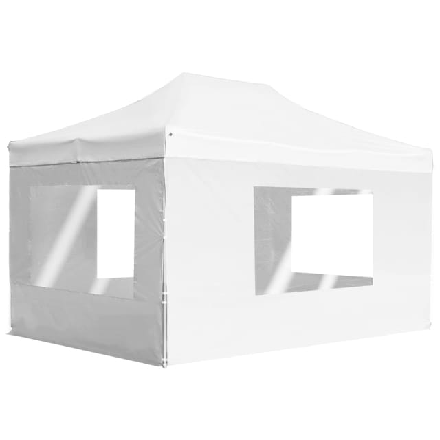 Profi-partyzelt Faltbar Mit Wänden Aluminium 4,5×3m Weiß