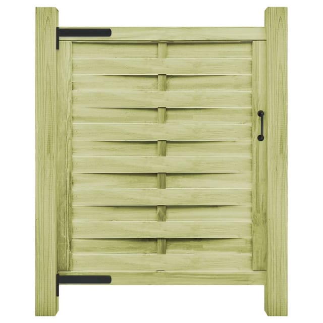 Gartentor Imprägniertes Kiefernholz 100x125 Cm Grün