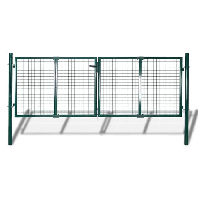 Zauntor Stahl 300x100 Cm Grün