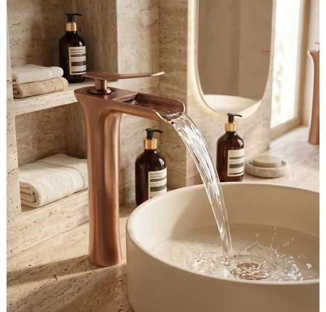 Waschbeckenarmatur Rea Laguna High Brush Copper