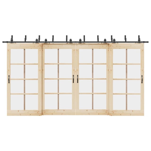 Vidaxl - Schiebetürbeschlag-set 427 Cm Stahl Schwarz