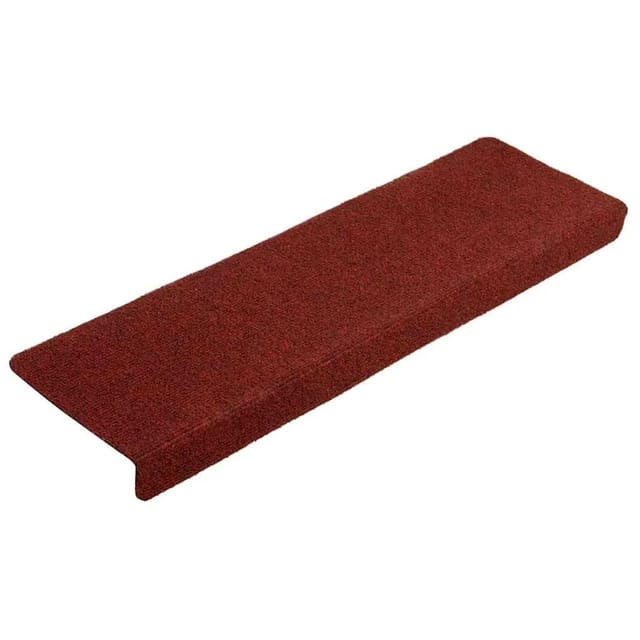 Stufenmatten Selbstklebend 20 Stk. 65x21x4 Cm Bordeauxrot Rechteckiger Rand Vidaxl