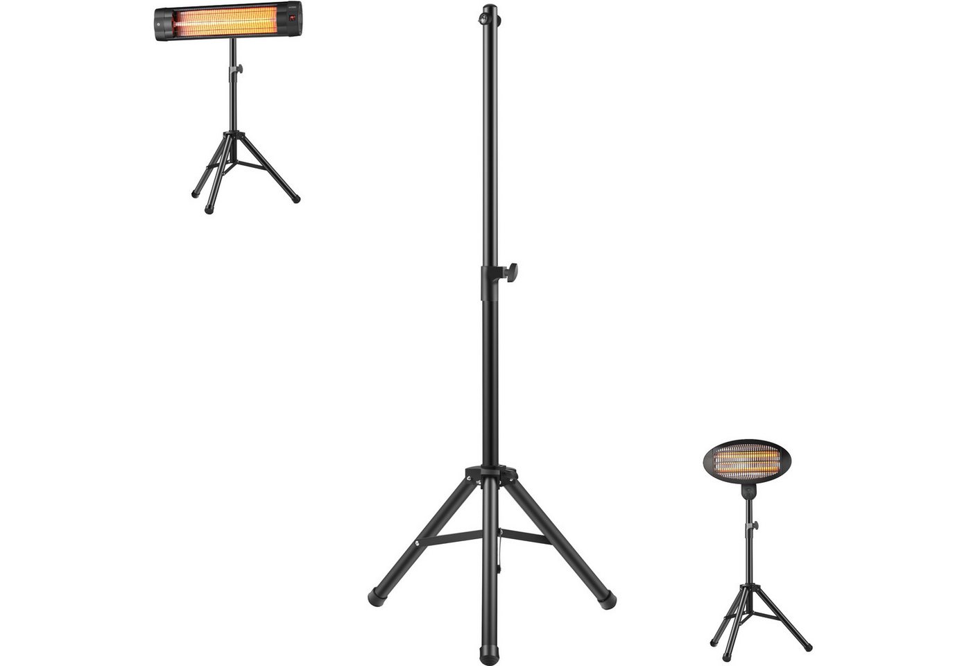 Echos Eco-9013 Universalständer Tripod Ständer für Heizstrahler 120 - 180 cm Schwarz Bild 3