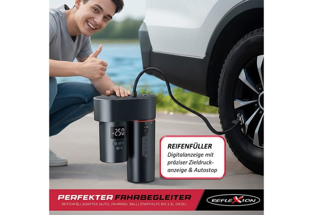 RXN CS2026 - Mobiler Kompressor, Powerbank, Jump-Starter, Staubsauger