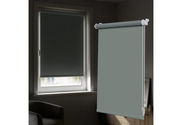 Verdunklungsrollo Klemmfix Tenebra Verdunkelungsrollo, 35 x 160 cm, grau, Victoria M., blickdicht, ohne Bohren, in Führungsschienen, Klemmfix, Verdunkelung, Mit Magnet. energiesparend