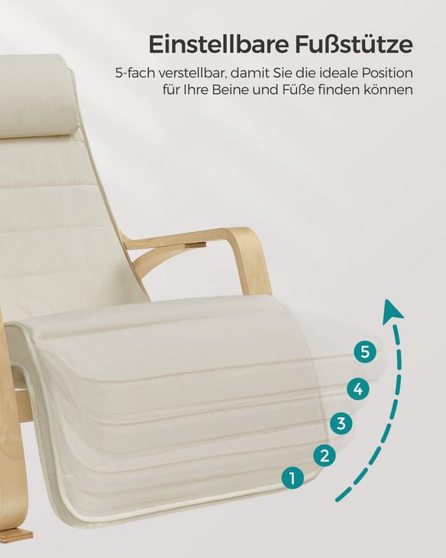 SONGMICS, Relaxsessel, Relaxstuhl, verstellbare Fußstütze