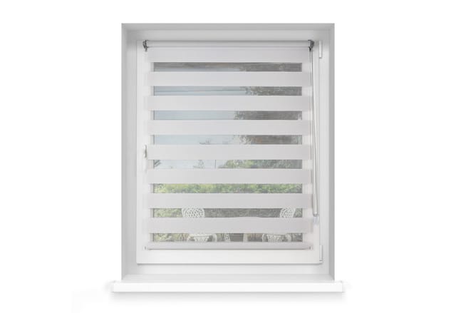 Premium Klemmfix Doppelrollo / Duo Rollo, 30 x 120 cm, grau, Victoria M., blickdicht, ohne Bohren, freihängend, Klemmfix