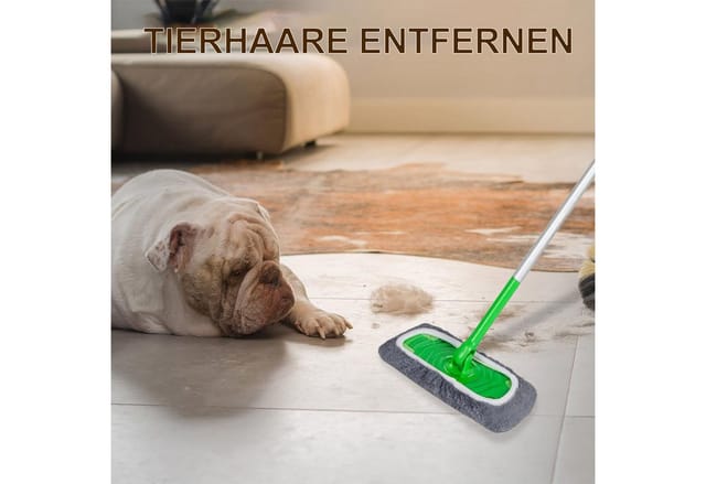 Mutig 6 Stück Wischmopp Bezug Ersatz,Waschbare für Swiffer Sweeper Mop, (Für Haushalt Wohnung Hotel Auto Bodenreinigung,25.4x11.5CM, 6-St., Waschbare,Vorteilspaket,Wiederverwendbare,Vielseitige Anwendung), 6-teiliges Set