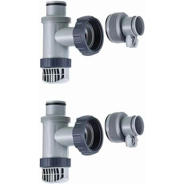 Set Mit 2 Ersatzschlauchadaptern Für Pooltankventile, Schlauchadapter Typ B Für Intex, Poolfilteradapter Mit Kolbenventil