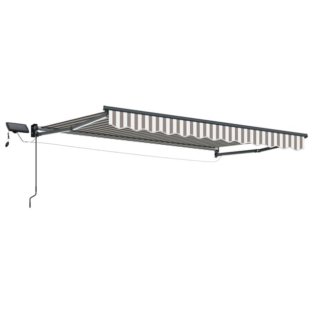 Vidaxl Retractable Awning With Solar And Led 5 X 3 M