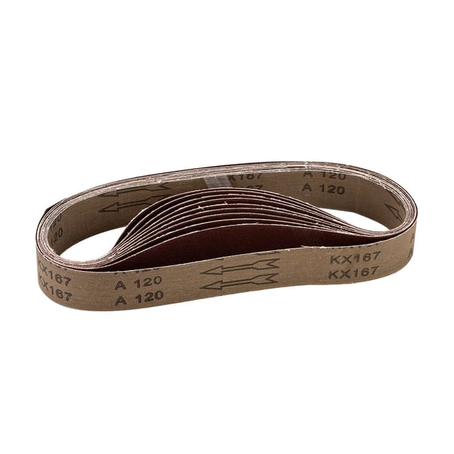 Ersatz-schleifband 40x760mm K120 (10 Schleifbänder) Für Rohrbandschleifer