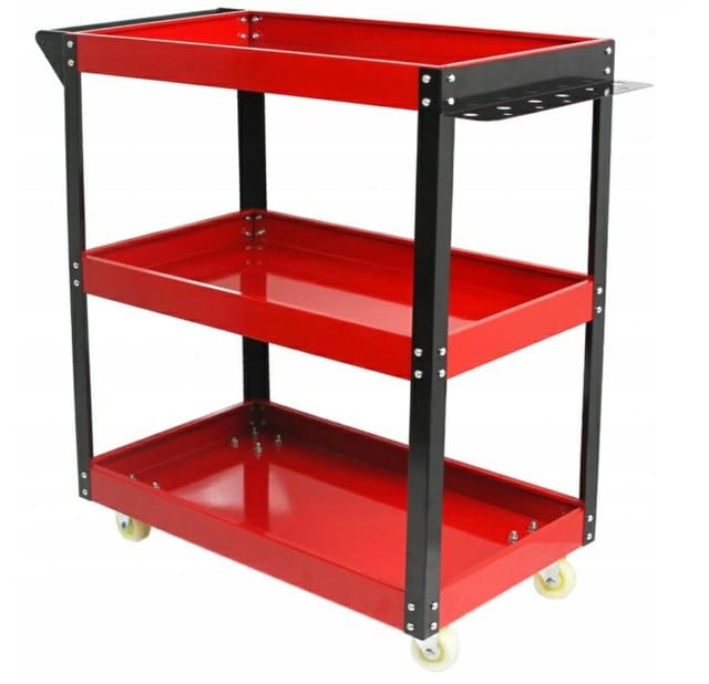 Silver Werkzeugwagen Rot 80x66x36 Cm Werkstatt Aufbewahrung