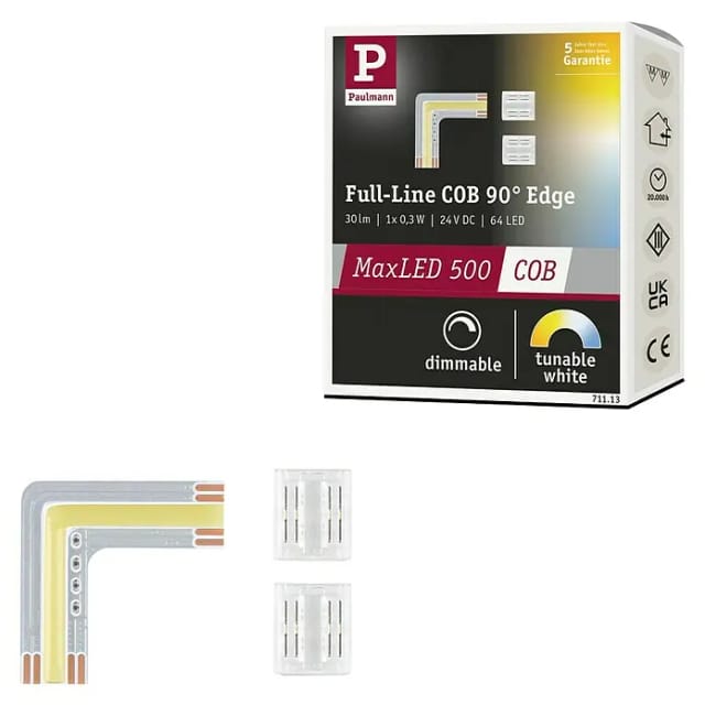Paulmann MaxLED 500 LED-Band Full-Line COB Edge 90° Tunable White (Länge: 3 cm, Lichtfarbe: Mehrfarbig, 0,35 W, 30 lm, 230 V)