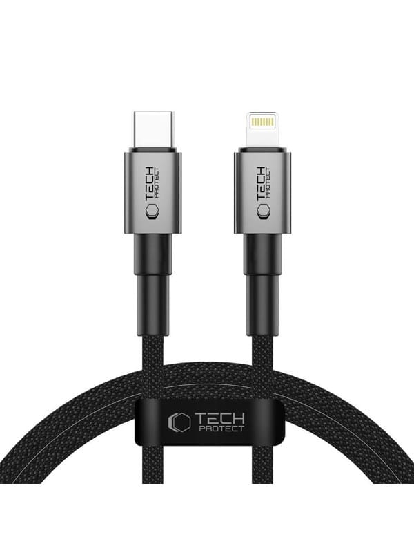 Tech-Protect UltraBoost DNA USB-C / Lightning PD27W/3A Cable 100 cm - Grey