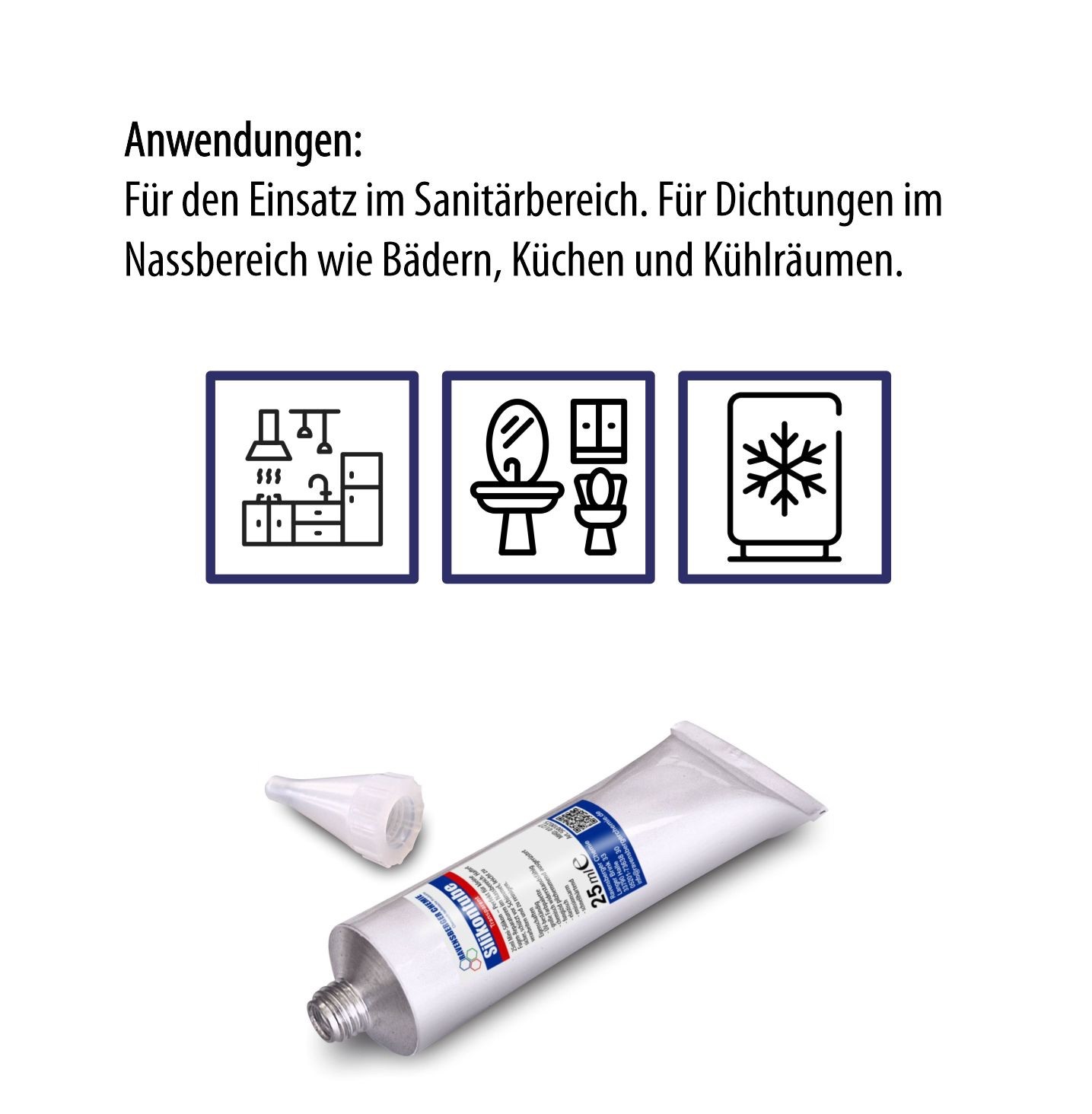 Ravensberger Chemie Silikon E Essigvernetzt – Sanitärsilikon Transparent 25 ml Tube, Silikon, gebrauchsfertig, Sanitärsilikon – 25ml Tube – ideal für kleine Reparaturen Bild 5