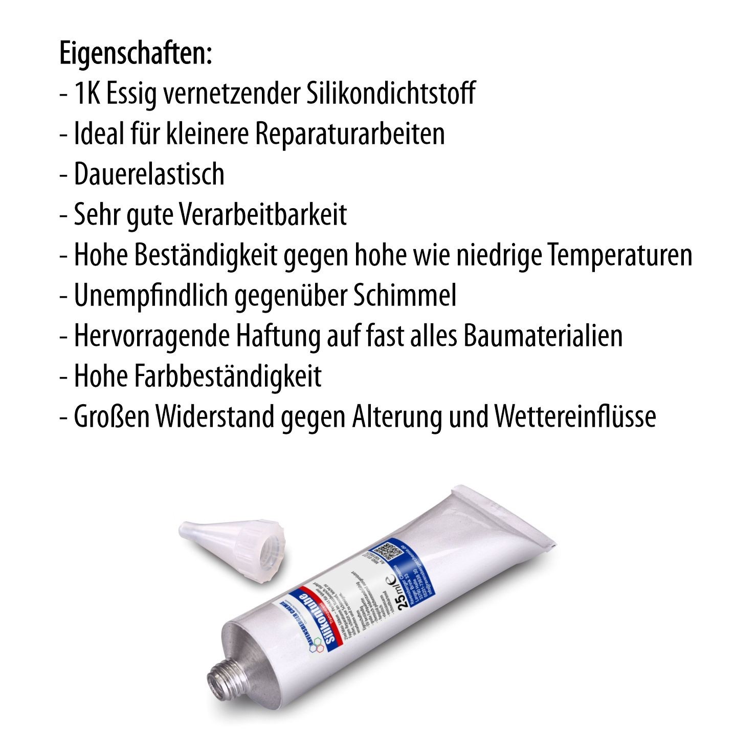 Ravensberger Chemie Silikon E Essigvernetzt – Sanitärsilikon Transparent 25 ml Tube, Silikon, gebrauchsfertig, Sanitärsilikon – 25ml Tube – ideal für kleine Reparaturen Bild 6