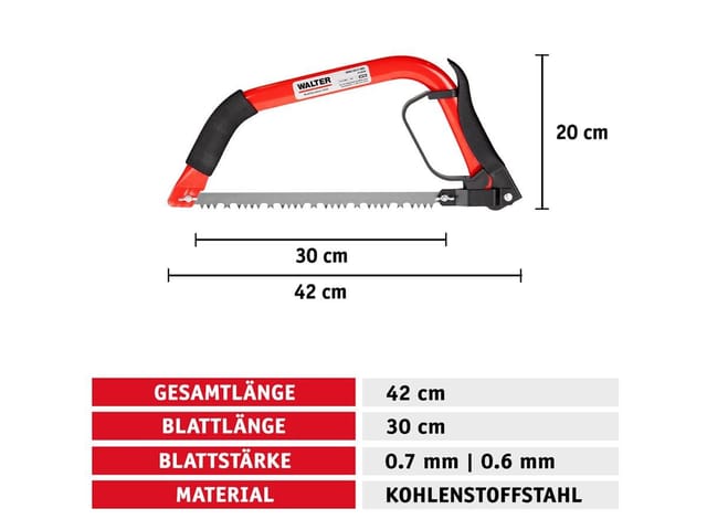 WALTER Bügelsäge Set 2-teilig, 12" und 24
