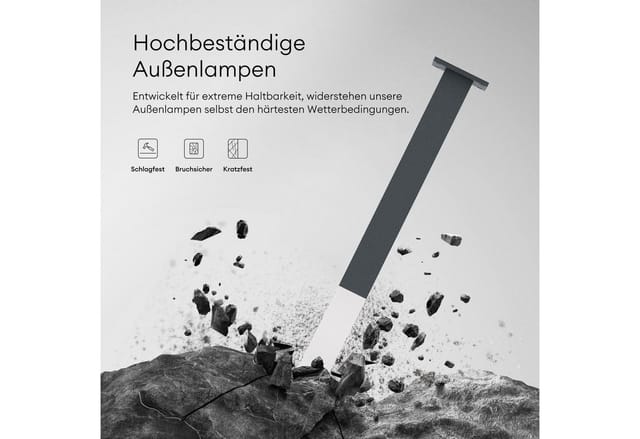 Mai & Mai LED Außen-Stehlampe LED Wegeleuchte 3000K IP65 Gartenlampe Standleuchte für Außen 3W