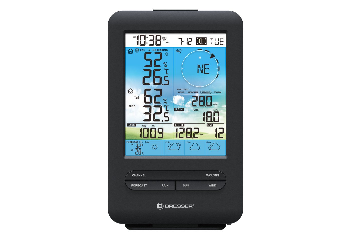 BRESSER BRESSER 4-Tage 4CAST WLAN-Wetterstation mit 7-in-1-Außensensor Wetterstation