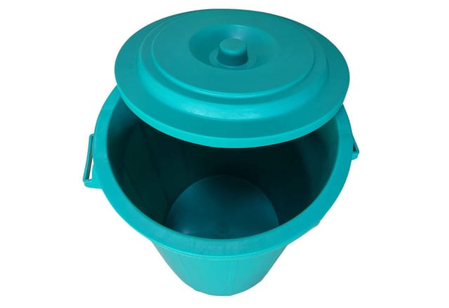 BURI Regentonne Universaltonne 70L Grün mit Deckel Regentonne Abfallbehälter Tonne