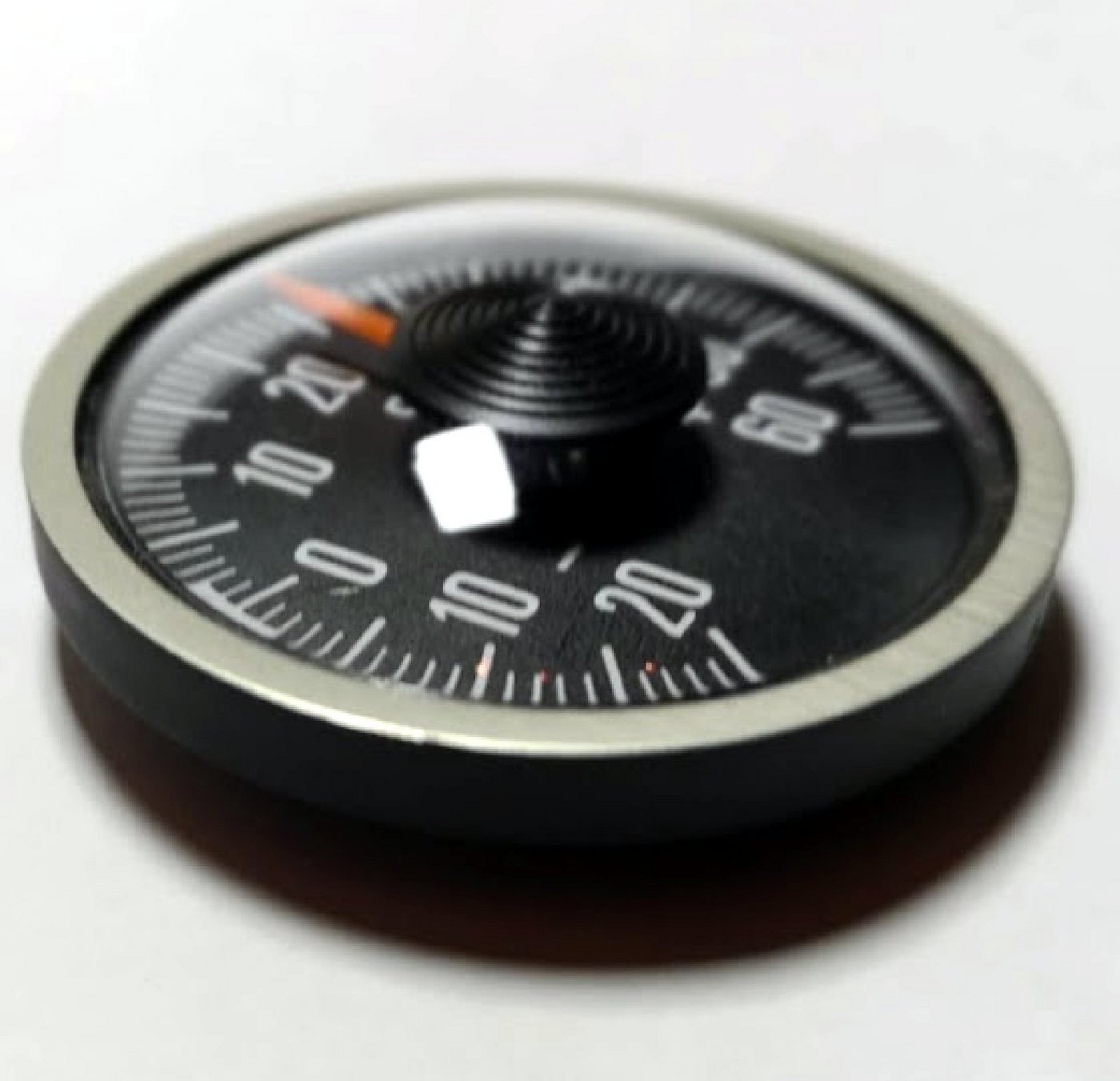 HR Autocomfort Raumthermometer Historisches Bimetall Thermometer Celsius justierbar konvex 4 cm