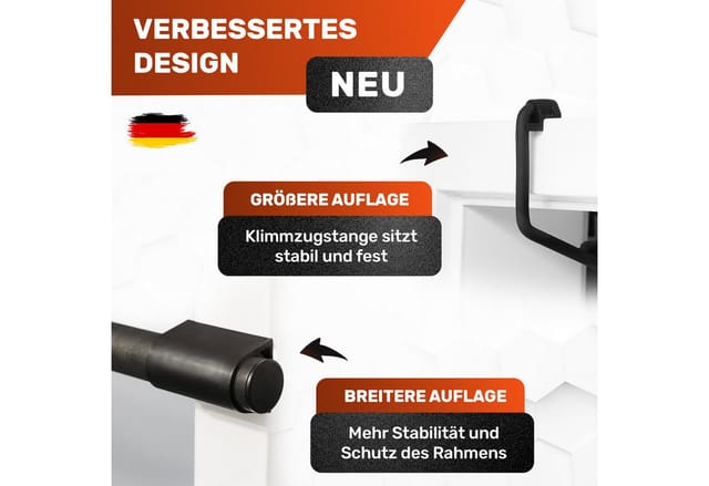 EVERLEVEN Klimmzugstange Klimmzugstange Türrahmen [ohne Schrauben] Fitness Stange für die Tür