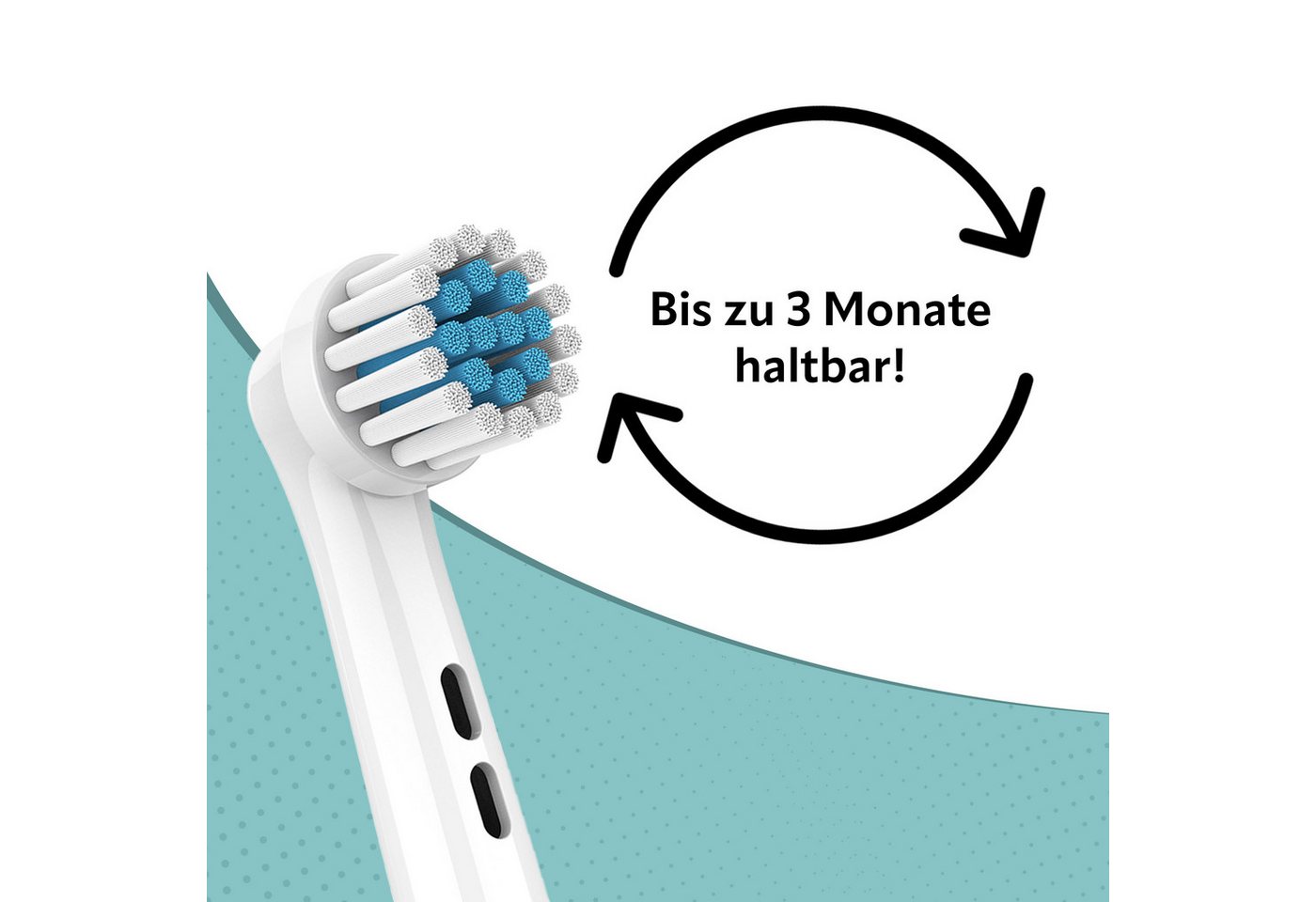 Wunder Zahnstocher Mundpflegecenter Aufsteckbürsten für Oral B 8er Pack - Zahnbürstenaufsätze für Oral B, Aufsteckbürsten, Aufsteckbürsten kompatibel mit Oral B