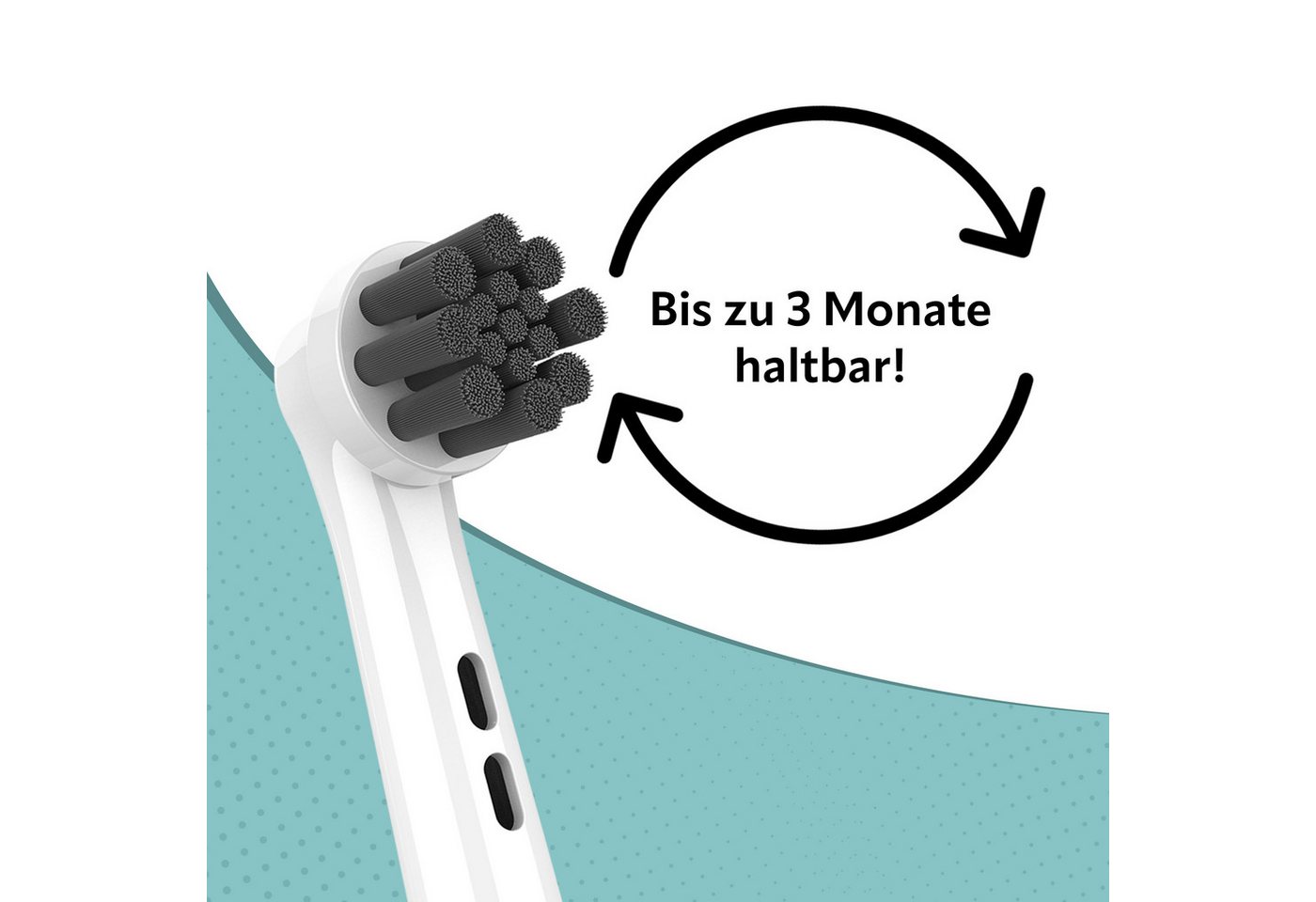 Wunder Zahnstocher Mundpflegecenter Aufsteckbürsten für Oral B (8er Pack) - Zahnbürstenaufsätze für Oral B, Aufsteckbürsten, Aufsteckbürsten kompatibel mit Oral B, Rotierender Impuls-Bürstenkopf Bild 3