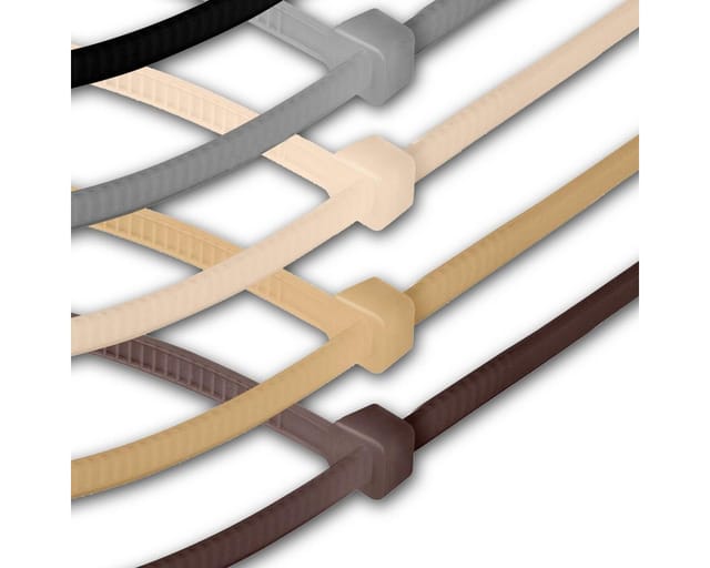 world-trading-net Kabelbinder Kabelbinder-Sortiment 120-teilig 4,8x300mm, BEIGE