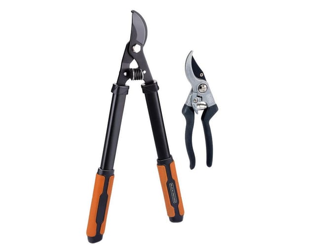 Black & Decker Werkzeugsatz Ambossschere + Baumschere, 2-teilig