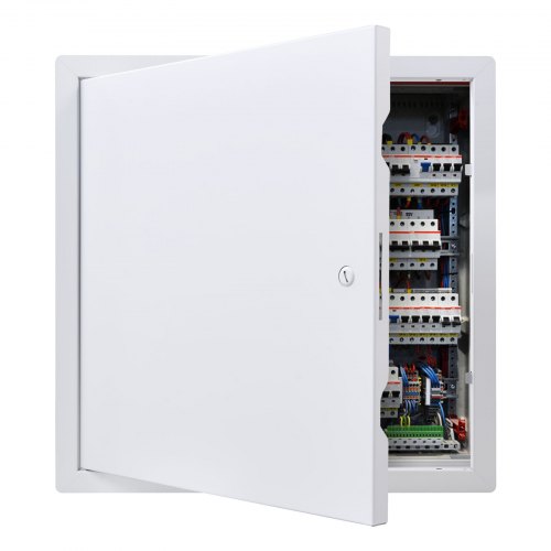 VEVOR Revisionsklappe Trockenbau 387 x 387 mm, Revisionstür aus Verzinktem Stahl mit Schlitzverschluss, Wartungsklappe für Deckenmontage (Sanitär & Elektro), Einbaumaß 366 x 366 mm Inspektionsklappe