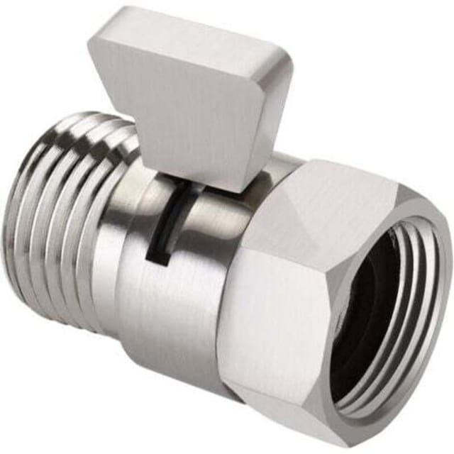 [niemals Verwendet] (gebürstetes Nickel) Wasserdurchflussregler, Absperrventil Aus Gebürstetem Nickel Für Handbrause, Einstellbares Wasserdruck-absperrventil, Standard-messinganschluss G1/2