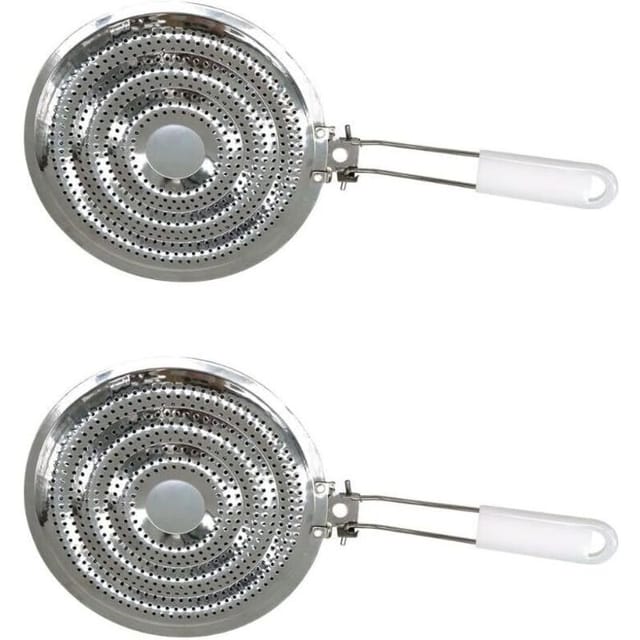 [niemals Verwendet] 9928650 Gasherd-wärmeverteiler-set, 2-teilig, Edelstahl, 20,5 Cm