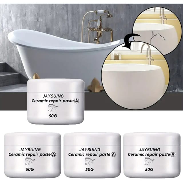 [niemals Verwendet] Keramikfliesen-reparaturpaste, 200 G, Professionelles Reparaturset Für Badewannen Und Duschen, Repariert Schnell Risse
