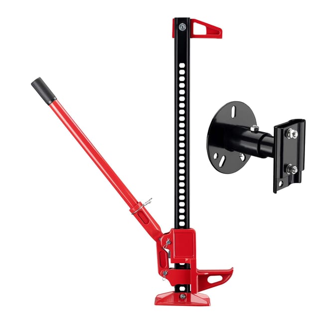 Wiltec Farm Jack – Kompakt-transport-set Wagenheber Bis 3000 Kg Und Max. 76 Cm Hubhöhe Mit Reserverad-halterung